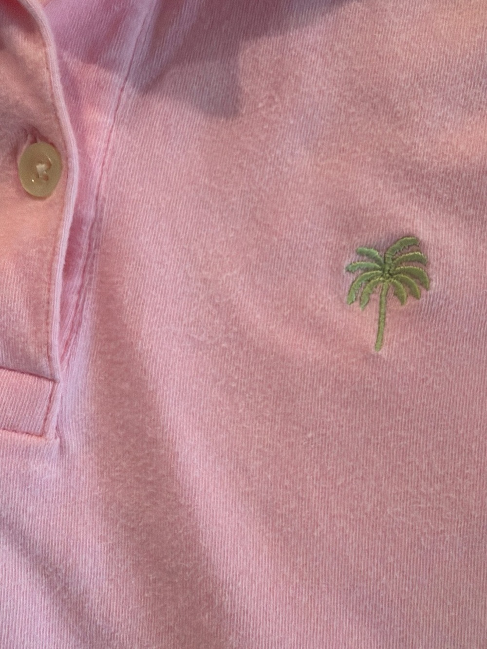 Lilly Pulitzer Light Pink Women’s Polo with Palm Tree Logo - Picture 3 of 10